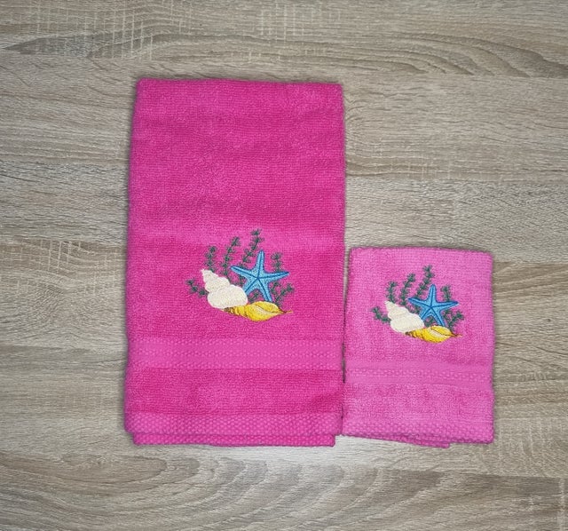 Organic Towel Sets in Seashell Pink, Towel Collection